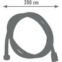 ROUSSEAU Flexible de douche inox chromé 2 m avec écrous métal F1/2 (15x21) et embouts sertis de sécurité