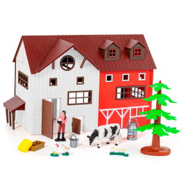 Molto - Granja Molto 25820 - Jouet Ferme Motorisé avec Tractor LED, Sons et Accessoires - Version Multilingue (Anglais, Français, Allemand, Italien, Portugais, Espagnol)