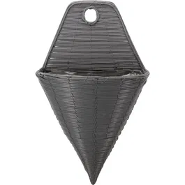 Smart Garden - Jardinière Murale en Faux Rotin Ardoise - Prédoublée - 55 x 21 x 35 cm - Résistante aux Intempéries - 8L