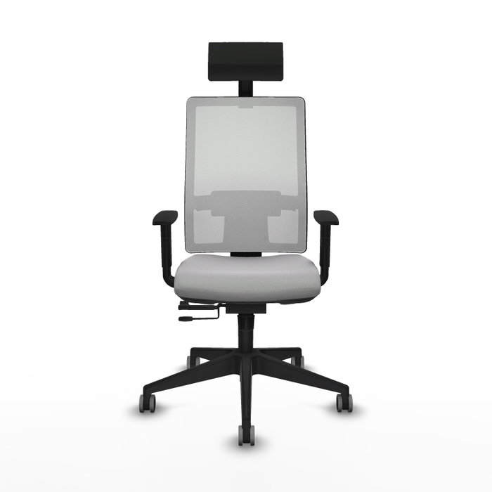 Piqueras y Crespo 1D066G1 Chaise de Bureau avec Appui-tête Gris clair