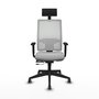 Piqueras y Crespo 1D066G1 Chaise de Bureau avec Appui-tête Gris clair
