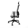 Piqueras y Crespo 1D066G1 Chaise de Bureau avec Appui-tête Gris clair