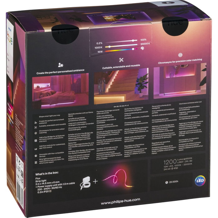 Philips Hue Ruban LED Flux 3 m Chromasync Philips Hue Ruban LED Flux 3 m Chromasync