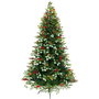 Sapin de Noël Home ESPRIT Rouge Vert PVC Métal 129 x 129 x 210 cm