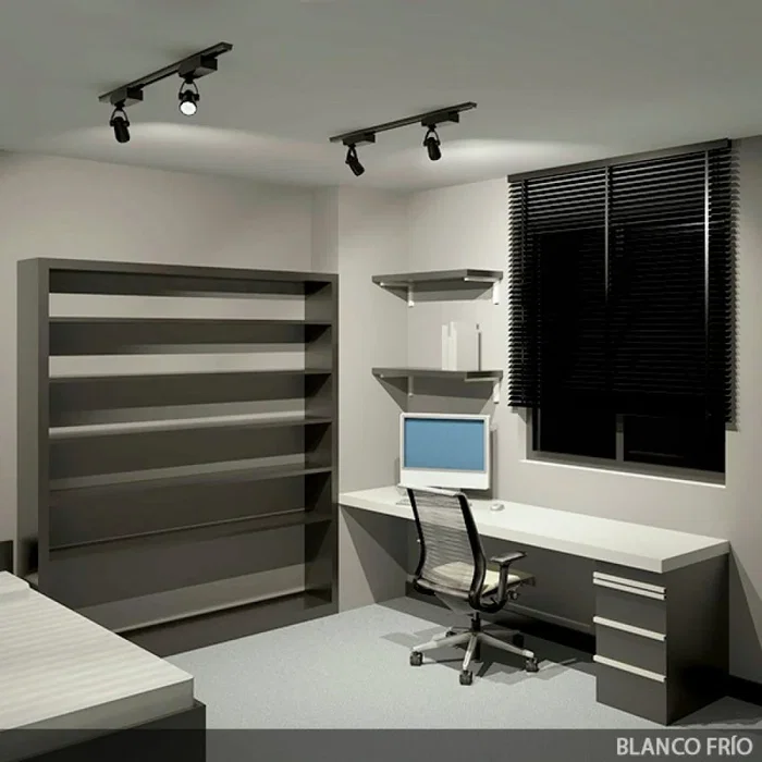 Norah [J-TR9W-T-CW] Focos de carril LED 9W 810Lm Trifásico, Blanc froid 6000K, CRI90, 40000h, IP25