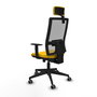 Piqueras Y Crespo Chaise de bureau Horna, Jaune/Gris, Sincro/Traslack, 1D/2D