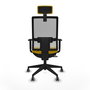 Piqueras Y Crespo Chaise de bureau Horna, Jaune/Gris, Sincro/Traslack, 1D/2D