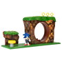JAKKS PACIFIC Set de jeu Sonic The Hedgehog La Colina Verde avec 10 pièces : figurine, colline à boucle, pièces de fond et accessoires