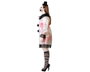 Atosa Déguisement de clown sanglant avec robe blanche pour femme