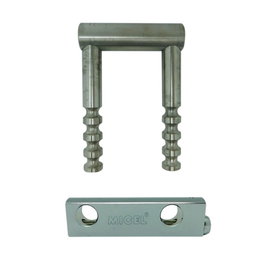 Micel CN12 Candado ballesta en acier inoxydable avec 3 clés tubulaires - 95 x 26 x 135 mm