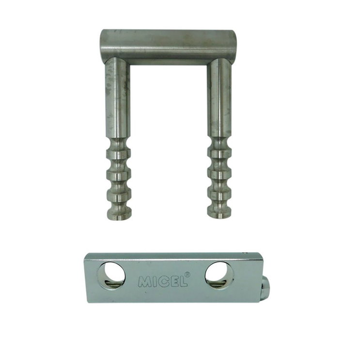 Micel CN12 Candado ballesta en acier inoxydable avec 3 clés tubulaires - 95 x 26 x 135 mm Micel CN12 Candado ballesta en acier inoxydable avec 3 clés tubulaires - 95 x 26 x 135 mm