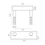 Micel CN12 Candado ballesta en acier inoxydable avec 3 clés tubulaires - 95 x 26 x 135 mm