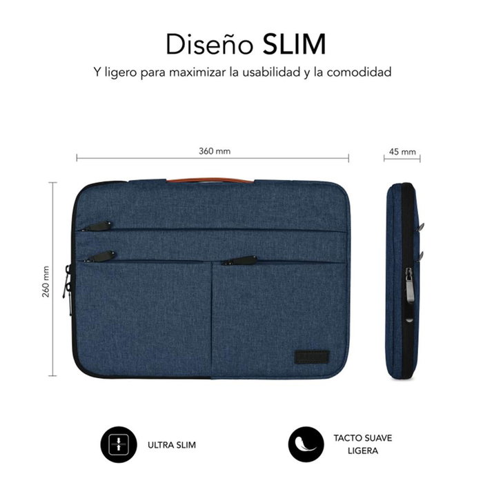 Subblim Air Padding 360 Sleeve Housse pour Ordinateur Portable 14" Protection 360° Air Padding Bleu Polyester Oxford Subblim Air Padding 360 Sleeve Housse pour Ordinateur Portable 14" Protection 360° Air Padding Bleu Polyester Oxford