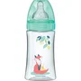 Dodie Biberon anti-colique, 270 ml, tétine ronde 3 vitesses débit 2 pour 0-6 mois, vert