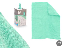 ARTE REGAL Set de 25 chiffons en microfibra Vert 30x23cm