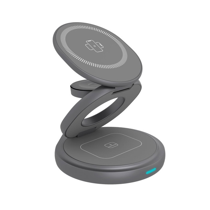 Icy ICY BOX IB-SH101-CH Support de charge 3 en 1 pliable Anthracite Icy ICY BOX IB-SH101-CH Support de charge 3 en 1 pliable Anthracite