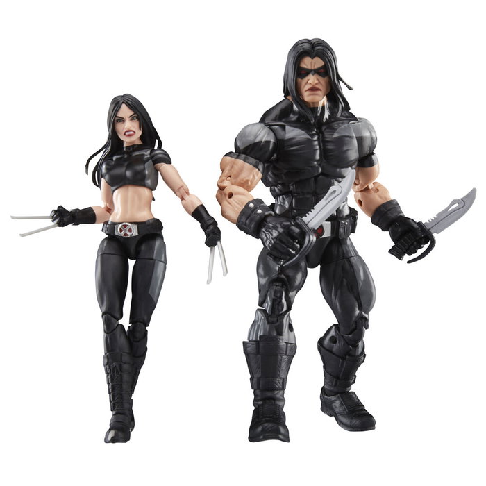 HASBRO - Figurines articulées Marvel Legends X-Force 15 cm - 2 personnages X-23 & Warpath - 9 accessoires inclus (boîte blister)