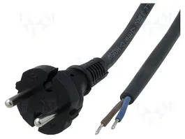 JONEX Câble d'alimentation H05RR-F 2x1mm² Noir 1,5m