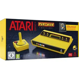 Atari 2600+ - Console rétro modernisée Édition Pac-Man jaune, compatible cartouches Atari 2600/7800, inclut plusieurs jeux pour collectionneurs