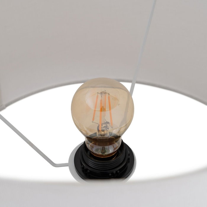 BigBuy Home Lampe de bureau Blanc Noir Doré Verre