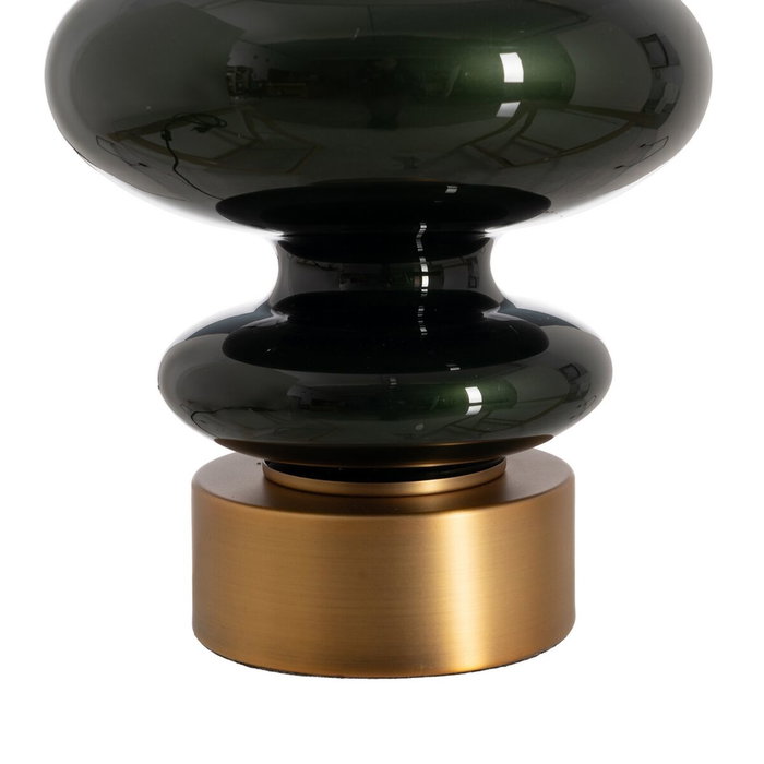 BigBuy Home Lampe de bureau Blanc Noir Doré Verre