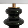 BigBuy Home Lampe de bureau Blanc Noir Doré Verre