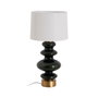 BigBuy Home Lampe de bureau Blanc Noir Doré Verre