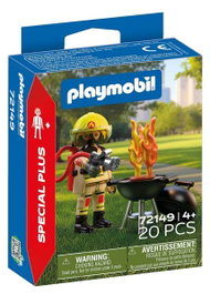 PLAYMOBIL Bombero Con Incendio Special Plus 72149