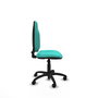 Chaise Algarra Contact permament de base Cuir écologique Turquoise Structure polyamide noire Sans accoudoirs Sans appui-tête Roulettes en nylon 50 mm