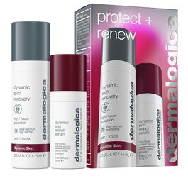 Dermalogica - Coffret Protect + Renew : Sérums Visage Anti-Âge au Rétinol Dynamic Skin Renewal 10 ml + Crème de Jour SPF 50 15 ml