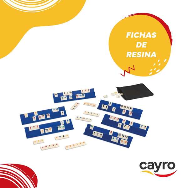 Cayro Jeu Rummikub Classique pour 6 Joueurs - Version multilingue (Espagnol, Anglais, Français) - Dimensions 35 x 26 x 6 cm - Jeu de Société en Plastique