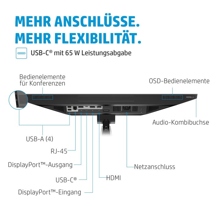 HP E24m G4 Écran de conférence USB-C FHD 23,8 pouces Noir