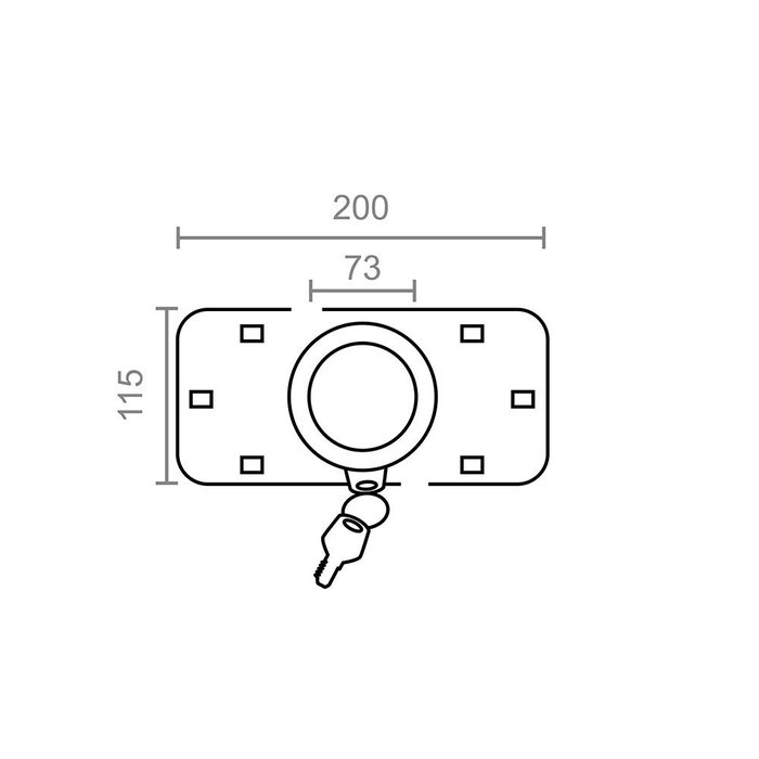 Verrouillage des clés Micel CN07 M13298 Ø 73 mm Fourgonnette Encastrer