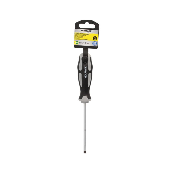 WOLFPACK LINEA PROFESIONAL Tournevis Plat Évidé 1,0 x Ø 5,0 x 100 mm