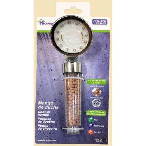 Homelux Manche de Douche ABS Ø6,5cm avec Filtre de Pierres et Effet de Couleur Homelux Manche de Douche ABS Ø6,5cm avec Filtre de Pierres et Effet de Couleur