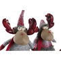 Décorations de Noël DKD Home Decor Rouge Gris Renne 27 x 19 x 32 cm (2 Unités)