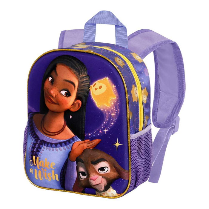 Karactermania Sac à dos Disney Wish 31 cm - Sac à dos 3D pour enfants avec 1 compartiment principal et 2 poches latérales