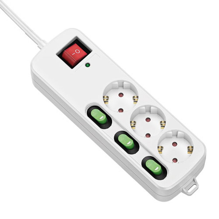 Rallonge 3 prises Schuko sans interrupteur TM Electron TMUAD553 Blanc 3680 W (1,5 m) Rallonge 3 prises Schuko sans interrupteur TM Electron TMUAD553 Blanc 3680 W (1,5 m)