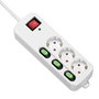Rallonge 3 prises Schuko sans interrupteur TM Electron TMUAD553 Blanc 3680 W (1,5 m)