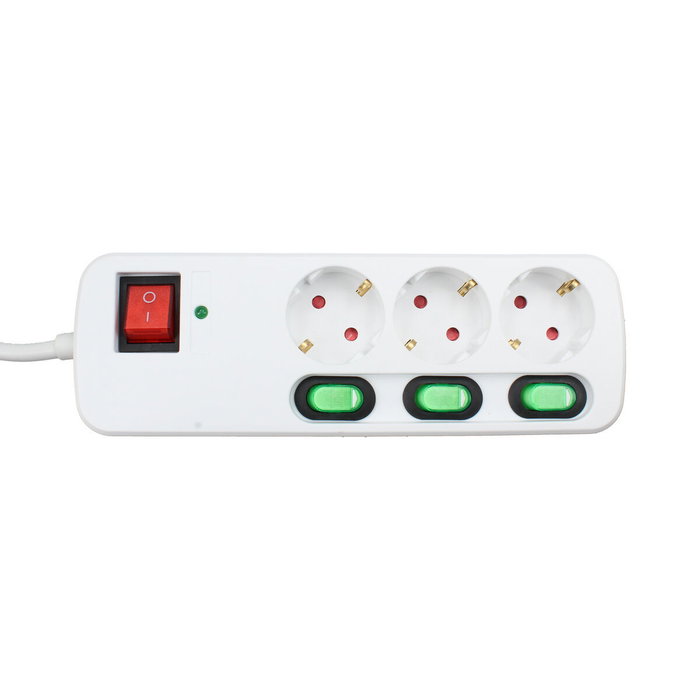 Rallonge 3 prises Schuko sans interrupteur TM Electron TMUAD553 Blanc 3680 W (1,5 m) Rallonge 3 prises Schuko sans interrupteur TM Electron TMUAD553 Blanc 3680 W (1,5 m)
