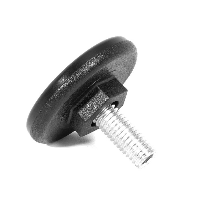 AL-K Pie Nivelador NUBA Ø40 M8x18 Noir avec empreinte Allen 4mm et tuerca hexagonal D17 pour nivellement de meubles et machines