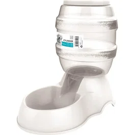 M-PETS Distributeur de croquettes Cylinder - 3500ml - Blanc