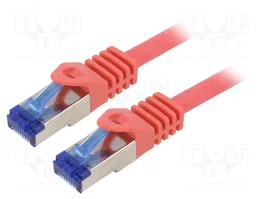 LOGILINK Câble Ethernet Patch Cord S/FTP Cat 6a 3m RJ45 rouge