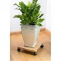 Nature Tablette à roulettes pour plantes - Support mobile - Bambou composite - Dimensions : H8 x L30 x P30 cm
