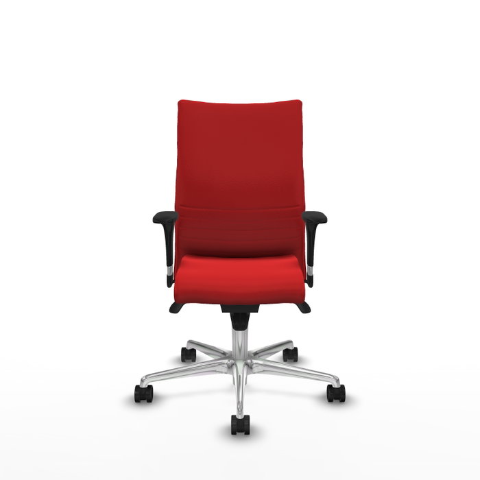 Piqueras Y Crespo Silla Albacete rouge avec mécanisme Sincro et bras 1D Piqueras Y Crespo Silla Albacete rouge avec mécanisme Sincro et bras 1D