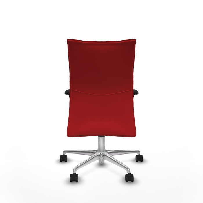 Piqueras Y Crespo Silla Albacete rouge avec mécanisme Sincro et bras 1D Piqueras Y Crespo Silla Albacete rouge avec mécanisme Sincro et bras 1D