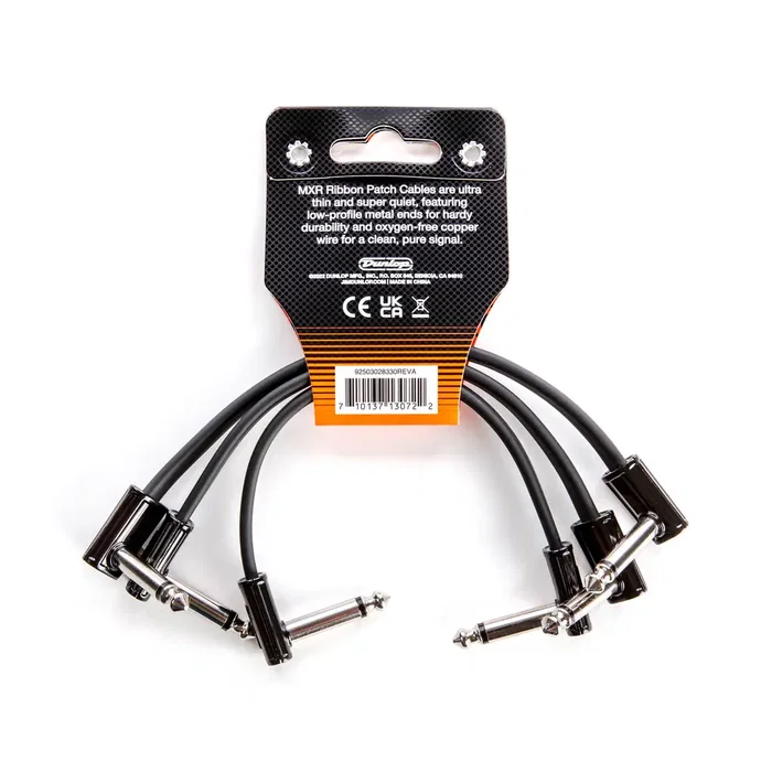 MXR® Pack de 3 Câbles Patch Ruban 15 cm - Ribbon Patch Cable