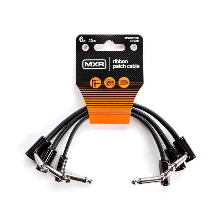 MXR® Pack de 3 Câbles Patch Ruban 15 cm - Ribbon Patch Cable