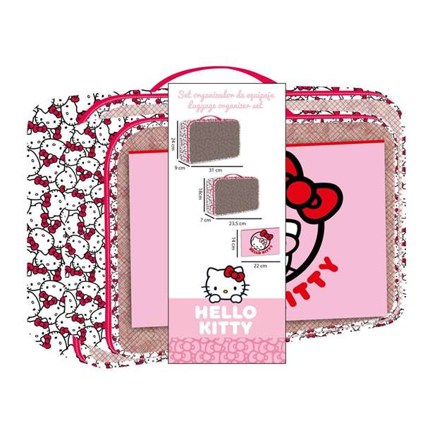 Cerda Nécessaire de toilette de voyage set Hello Kitty - Rouge - À partir de 3 ans