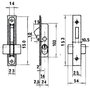 LINCE Serrure 5555 pour menuiserie aluminium 14 mm
